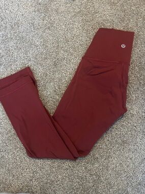Lululemon High-Rise Crop Leggings in terracotta (wunderunder)